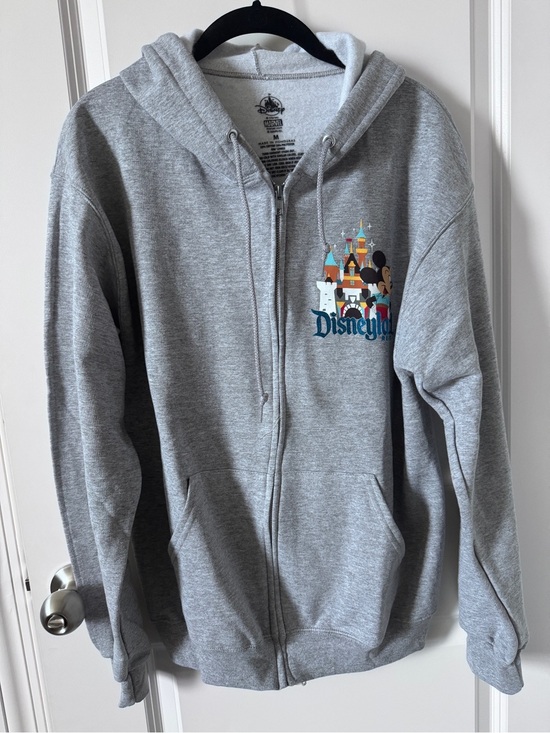 Disney Other - NWOT-Disneyland Gray Zip-Up Hoodie with Castle & Mickey Graphic-Medium